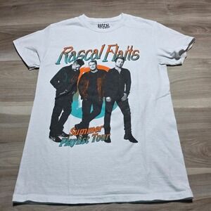 Rascal Flatts T Shirt‎ W Small White Summer Playlist Tour 2019 Country Music Tee